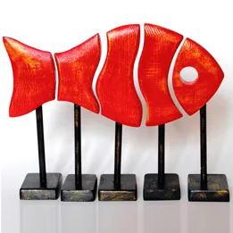 Рыбы декоративные скульптуры из дерева дизайнера Евгения Вагнера.