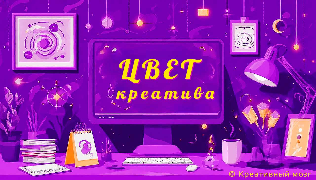 Фиолетовый цвет для креативности.