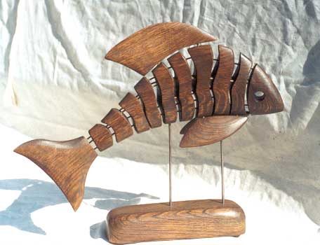 Скульптура из дерева рыба авторский дизайн